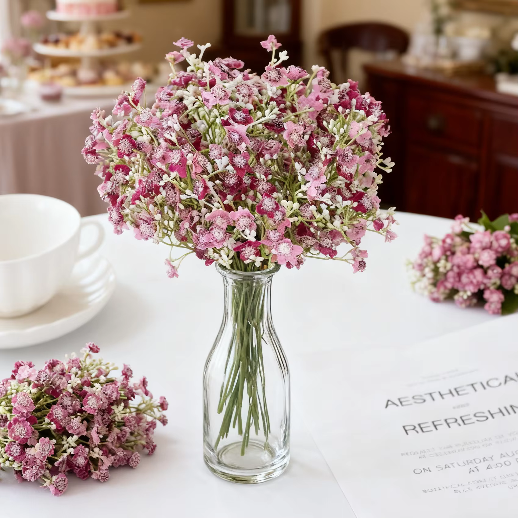 Fleurs artificielles Gypsophila pour festival