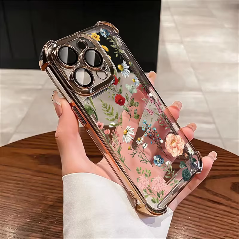 Coque de téléphone à fleurs pour Google Pixel 8 7 10 9 Pro XL 10A 9A 8A 7A 9Pro Pixel9 A, placage floral, nouveau design mignon, antichoc