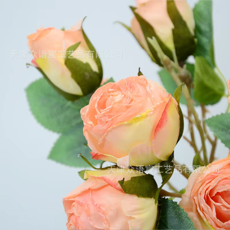 3 pièces de fleurs artificielles en forme de flocon de neige à 7 têtes
