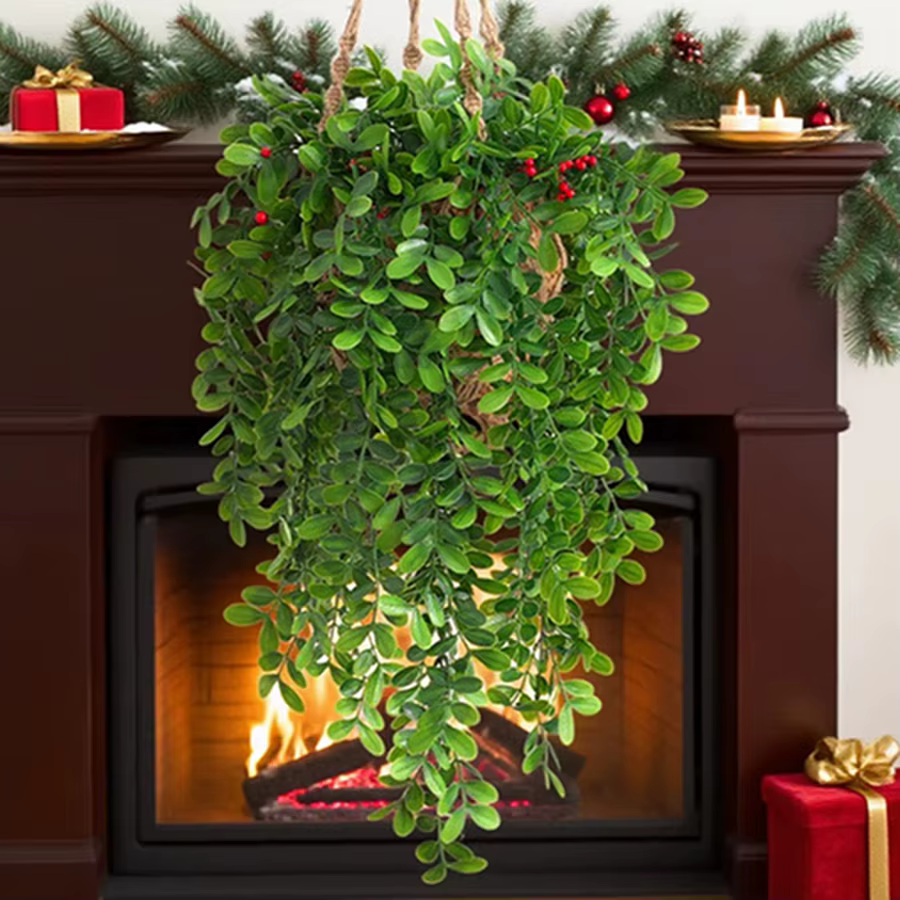 5Pcs Artificielle Ivy Plantes Feuilles De Mariage En Plein Air Noël Salon Maison Chambre Décor UV Protection Balcon Jardin Arche Accessoires