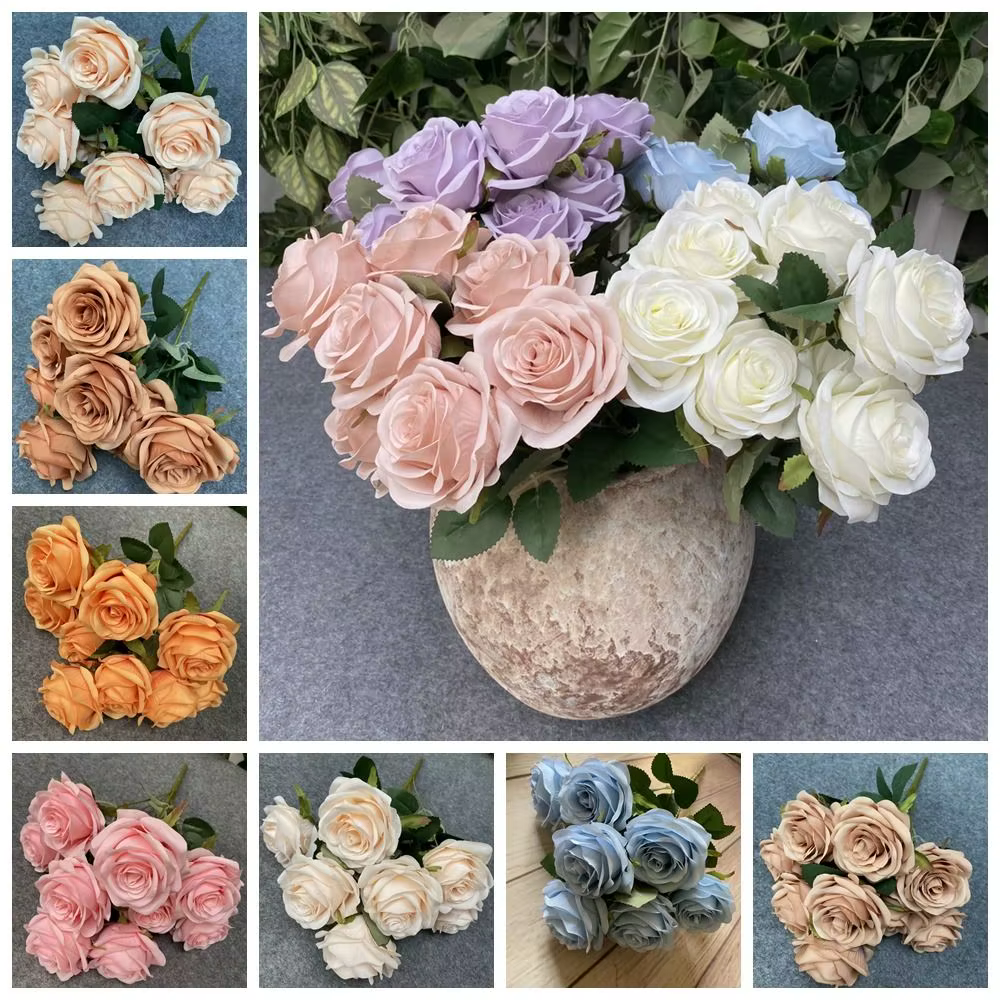 Arrangement floral, 9 têtes de roses