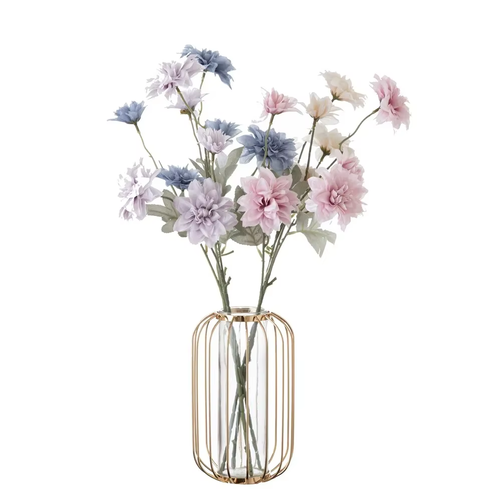5 têtes de fleurs artificielles