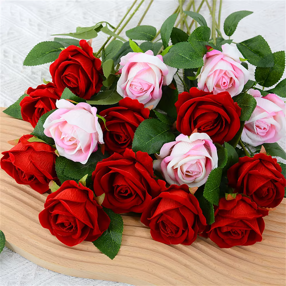 Bouquet de roses artificielles