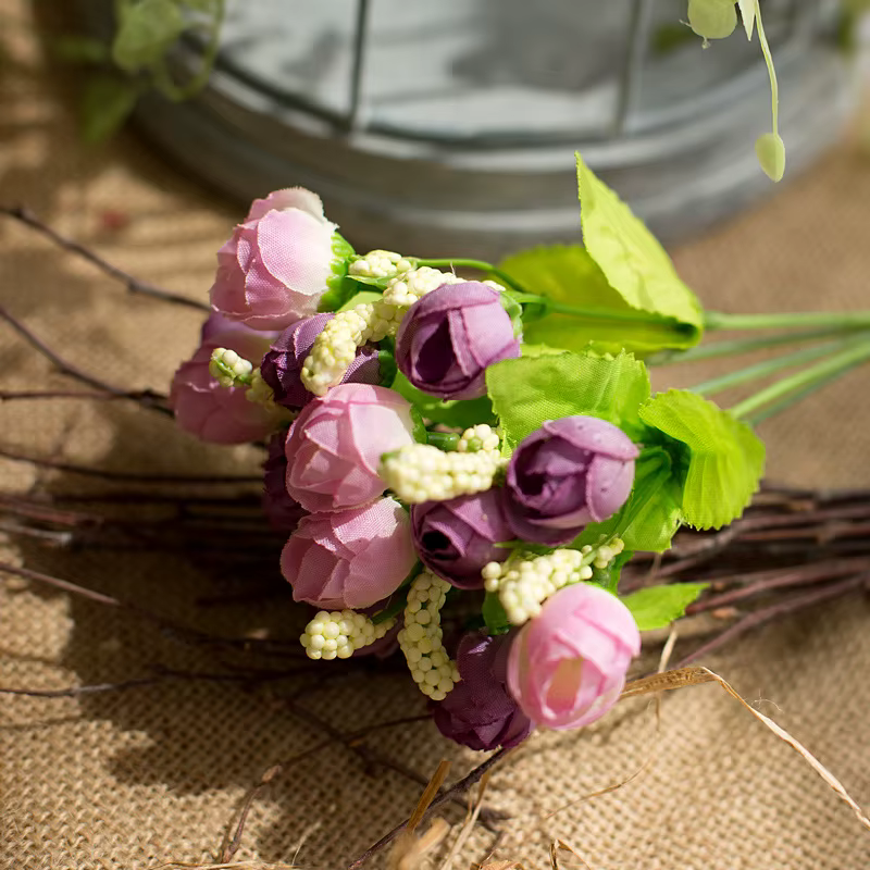 Petit Bouquet de Roses Artificielles