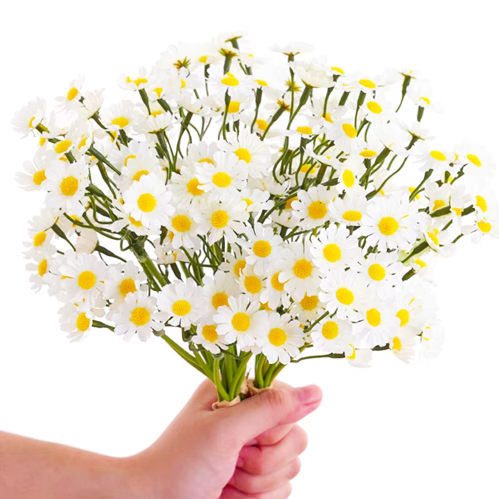 12-48 pièces de fleurs artificielles en forme de marguerite
