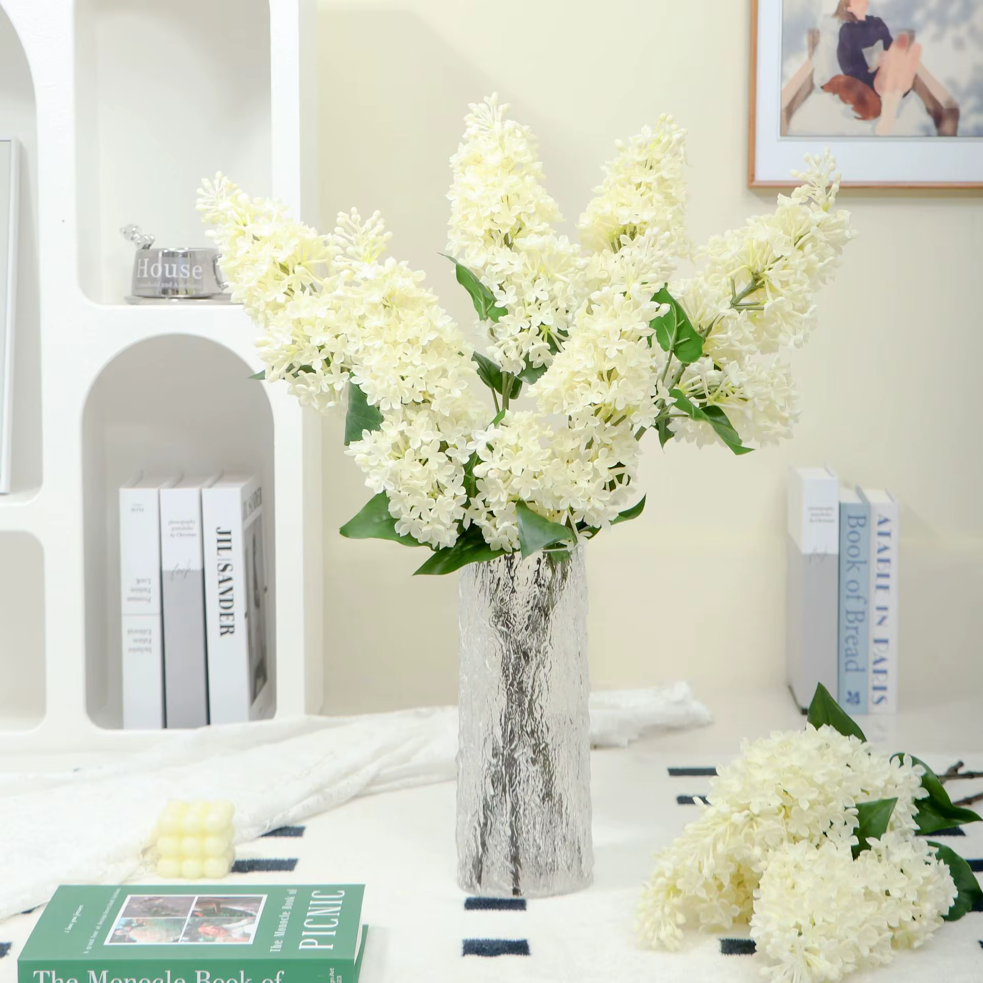 Fleur lilas artificielle en Silicone