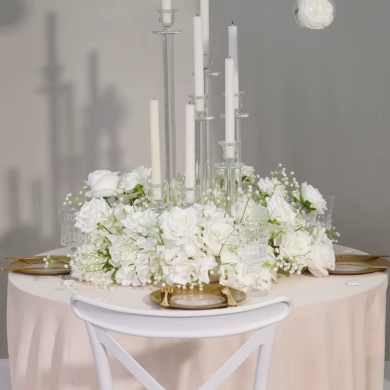 Couronne de Souffle de Bébé Rose Blanche