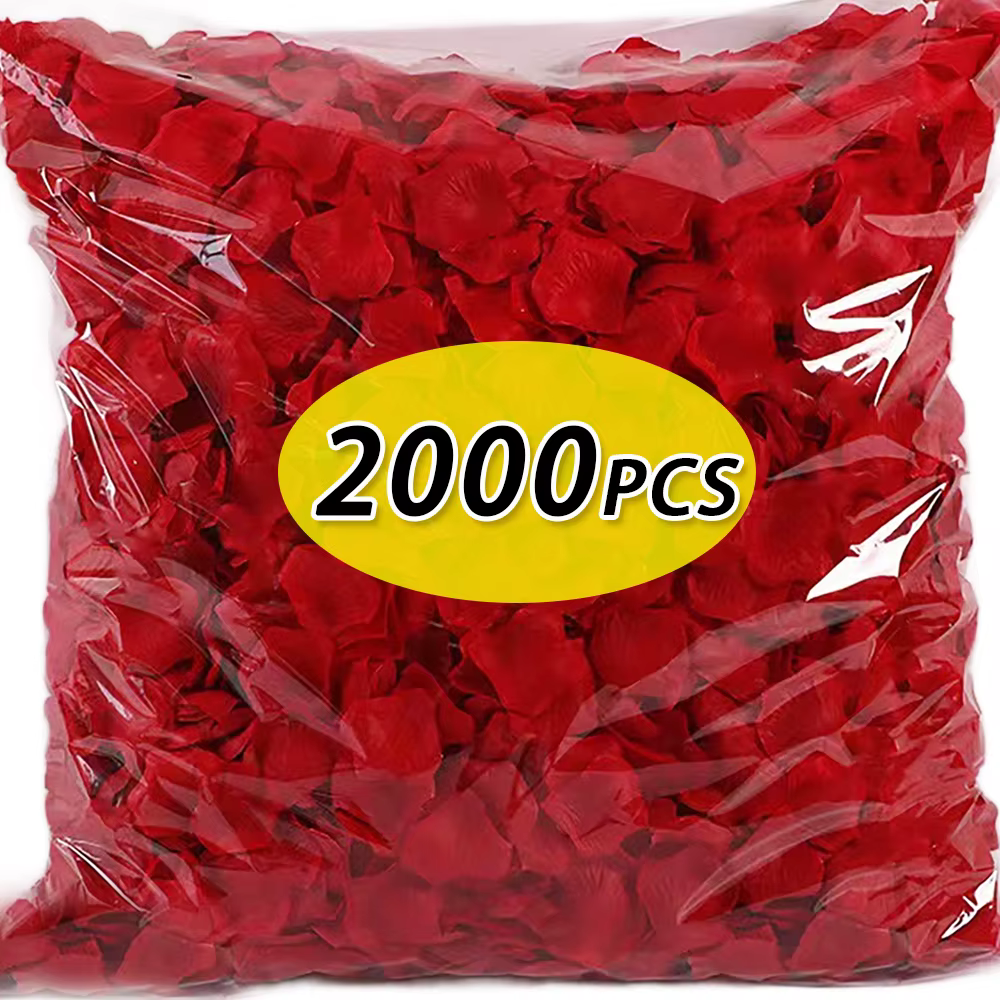 2000/100 pièces faux pétales de Rose artificiels coloré Simulation soie pétale