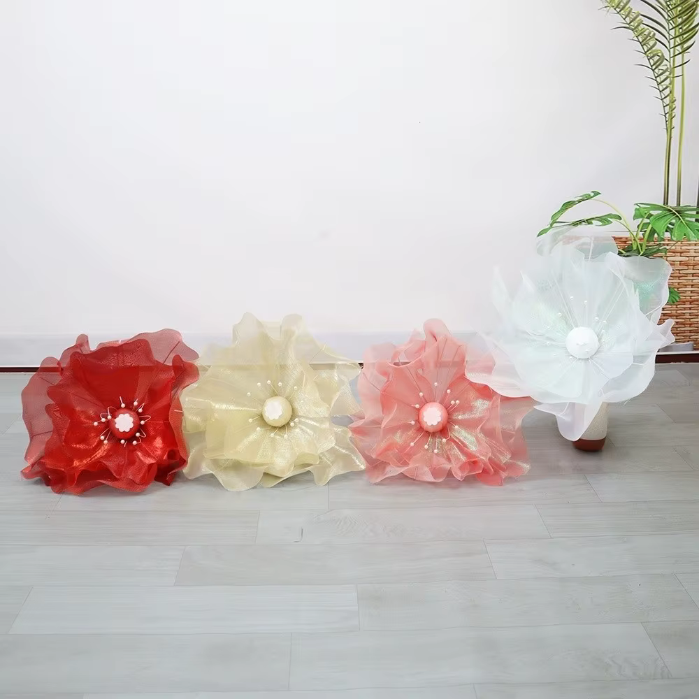 Fleur artificielle en gaze 3D de 50 cm