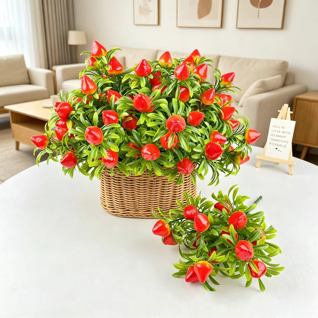 4 plantes artificielles de fraises
