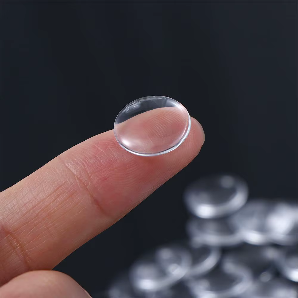 Cabochon 20 pièces boules oculaires de poupée rondes en verre transparent à dos plat puces pour les yeux de poupée en verre Patch pour les yeux de poupée yeux de poupée Blyth