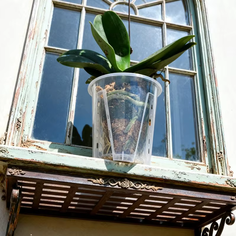 Pot de fleur transparent en plastique PP