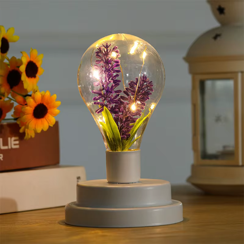 Lampe de Nuit LED à Piles de 62 Plantes Vertes