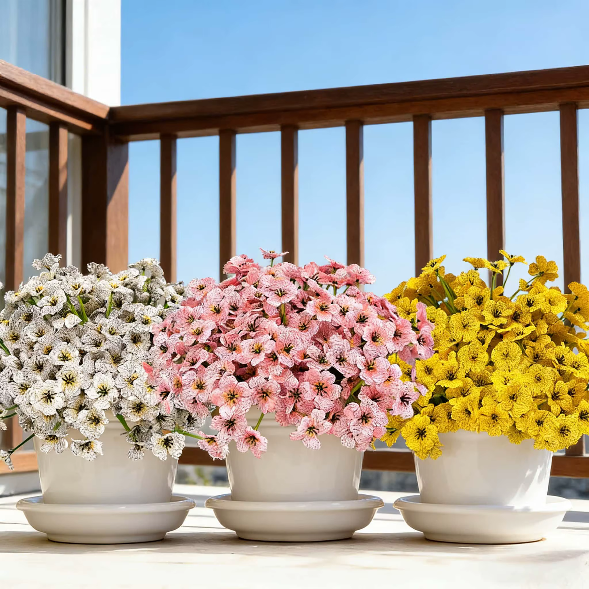 9/10 pièces fleurs en soie-fleurs artificielles colorées résistant aux UV fausses