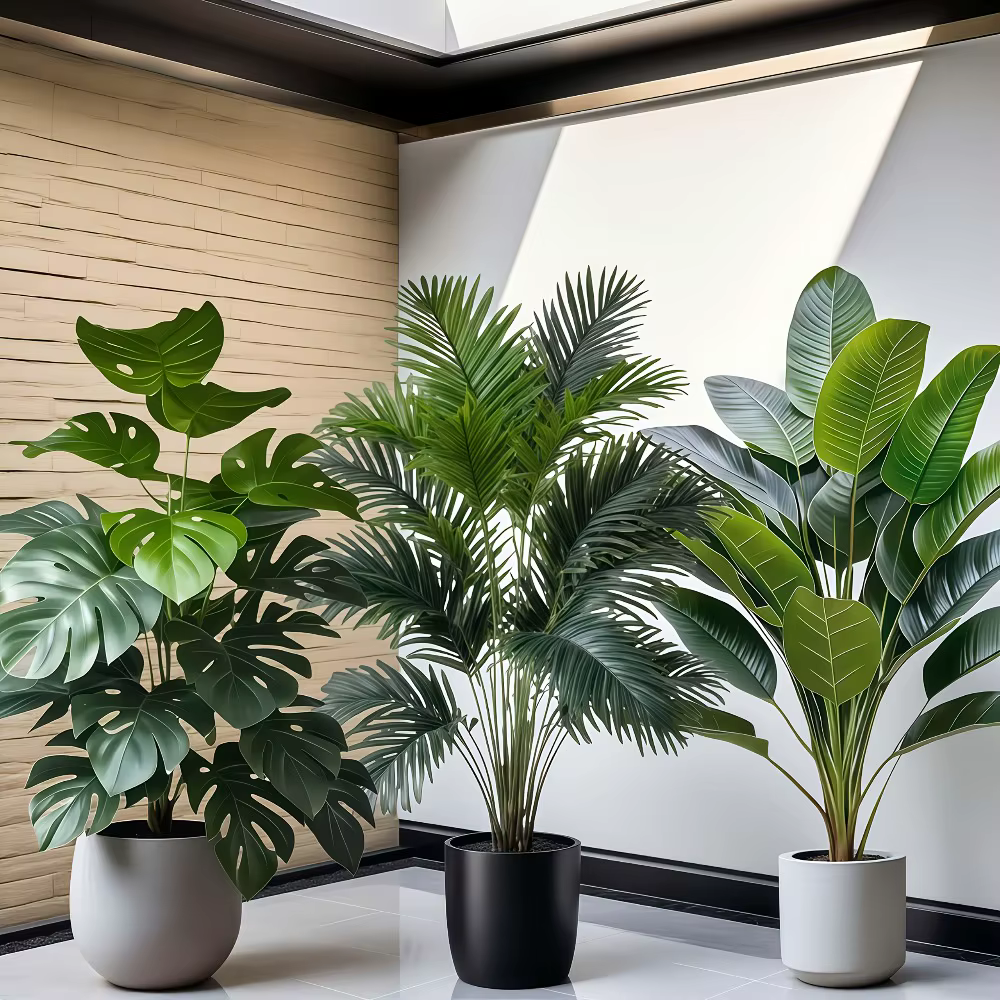 Grande plante artificielle de palmier Areca avec 36 feuilles