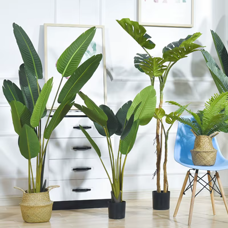 Simulation palmier plante artificielle Ficus Lyrata Dypsis Lutescens banane