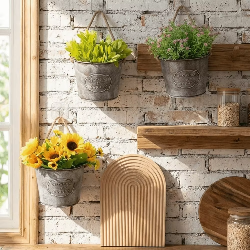 Jardinière Métallique Vintage Suspendue