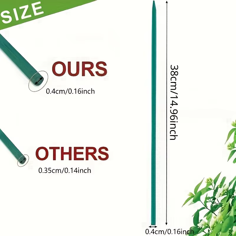 10 piquets de support robustes pour plantes