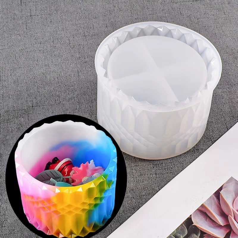Moule de Pot de fleurs en Silicone, Vase de jardinière en béton, ciment, plantes succulentes, Pot en résine époxy, stylo, conteneur, moule de poterie, DIY