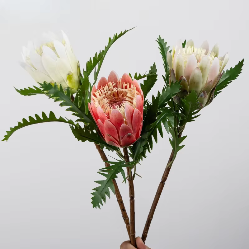 6 pièces de fleurs artificielles en plastique