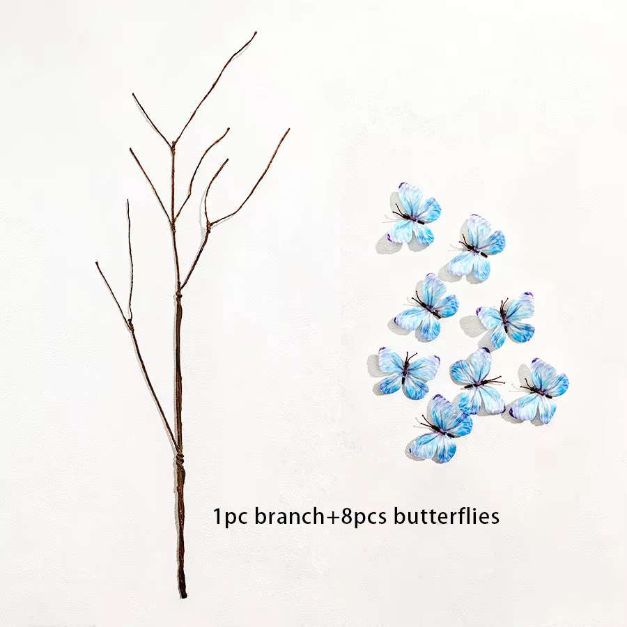 Branches de fleurs artificielles en forme de papillon