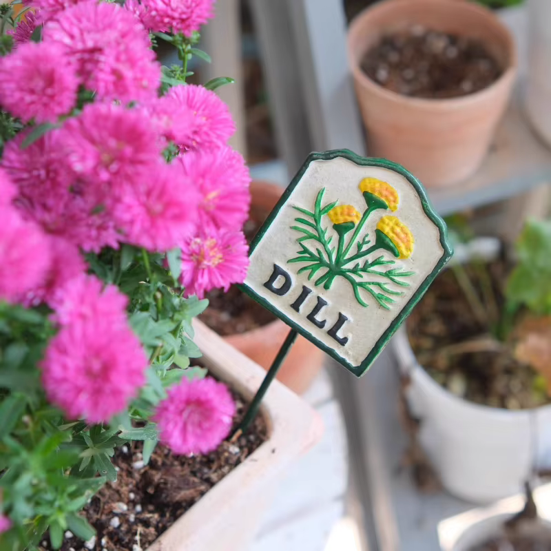 Marqueur de plante en fonte Vintage