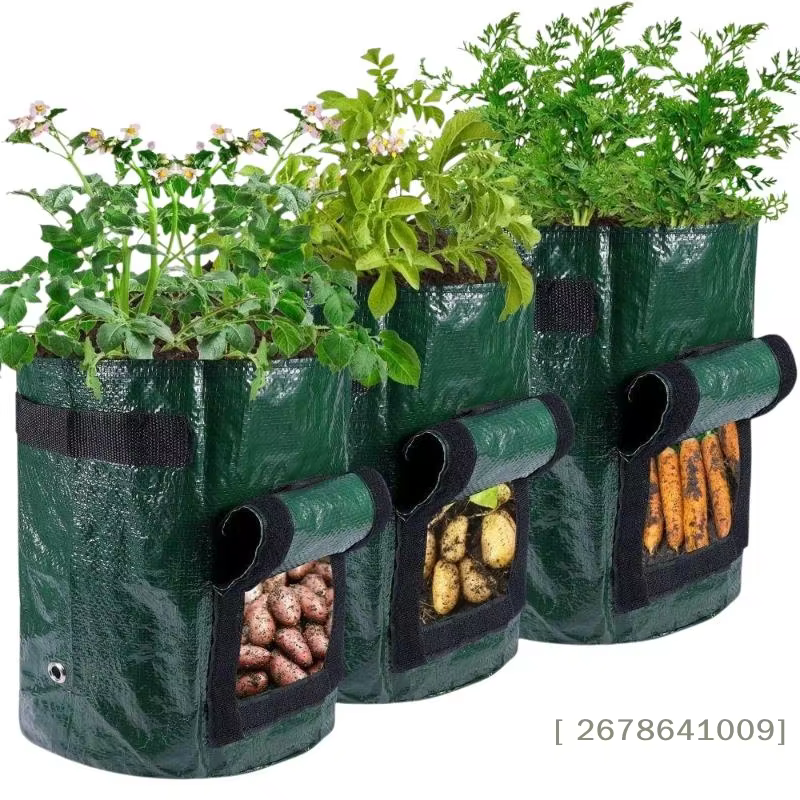 ⚑ Sac de plantation de jardin, avec poignées, 3/5/7/10 gallons, outils de jardin de haute qualité, sac de plantation en PE pour légumes, tomates, pommes de terre, fleurs
