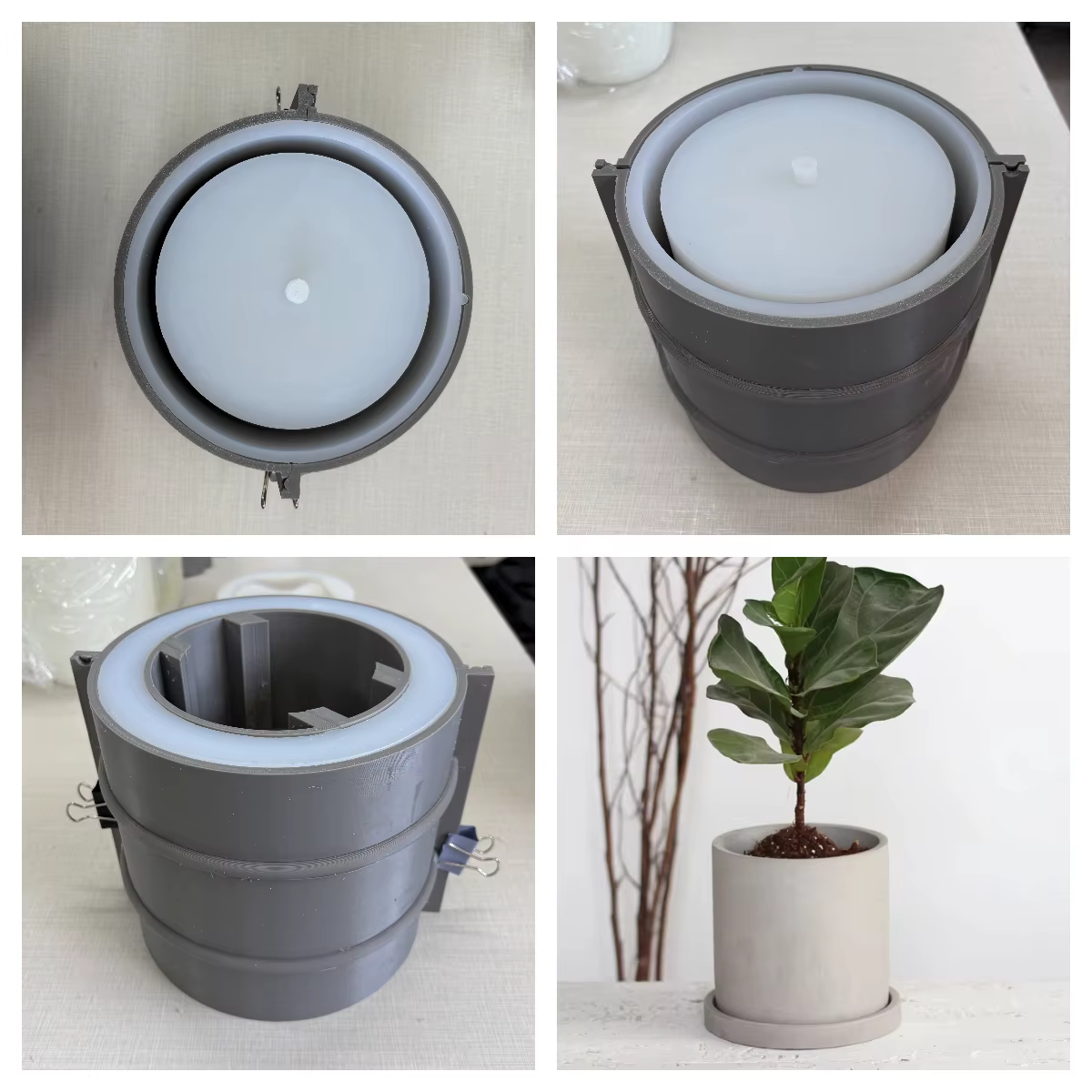 Moule pour jardin en béton pot de fleur
