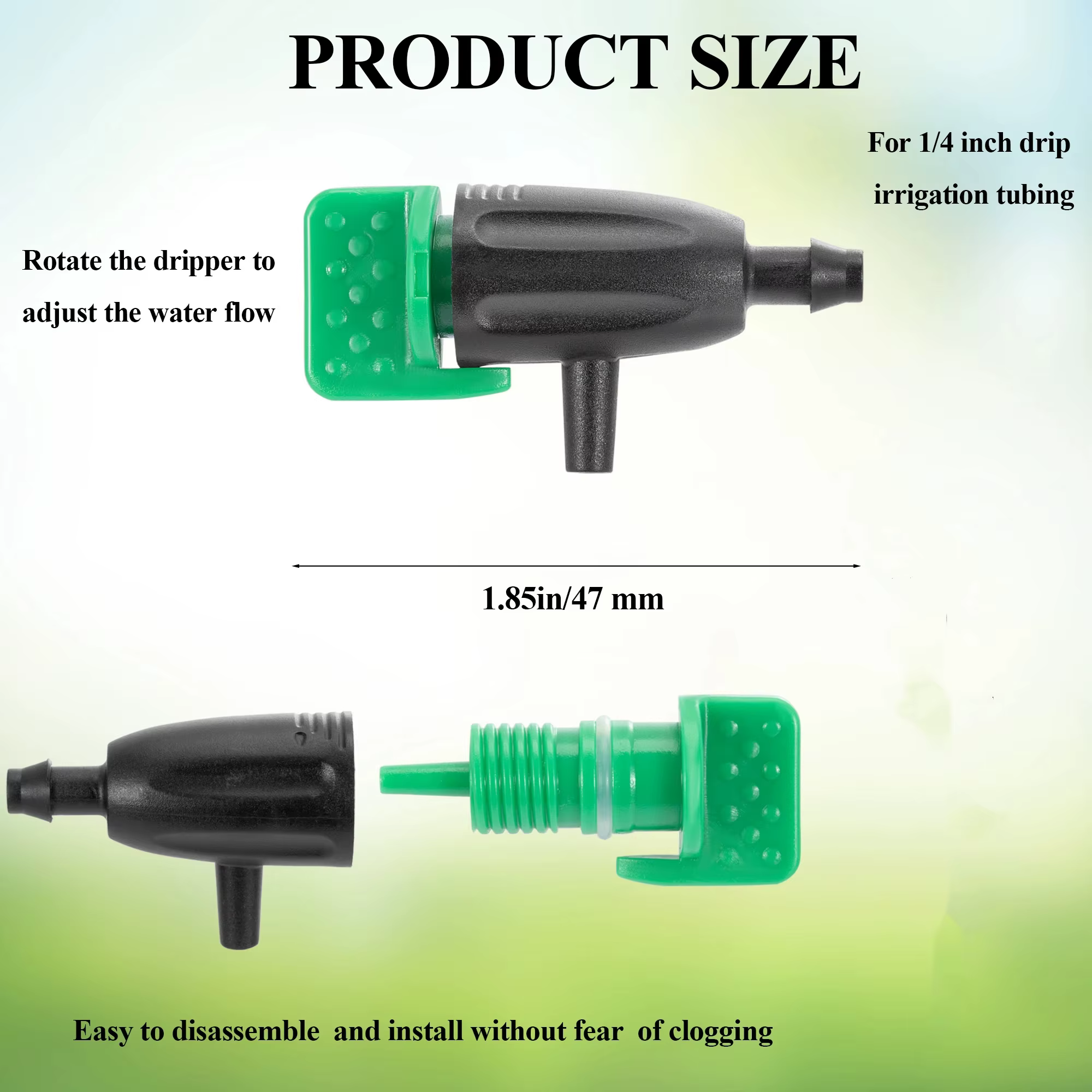 25 pièces Mini 0 ~ 40L goutteur réglable Micro goutte