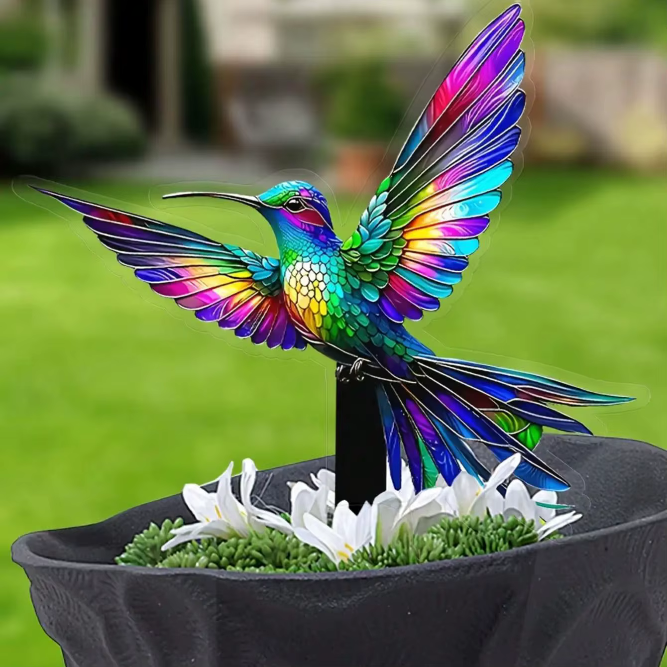 1 pièce de magnifique décoration de jardin en forme de colibri