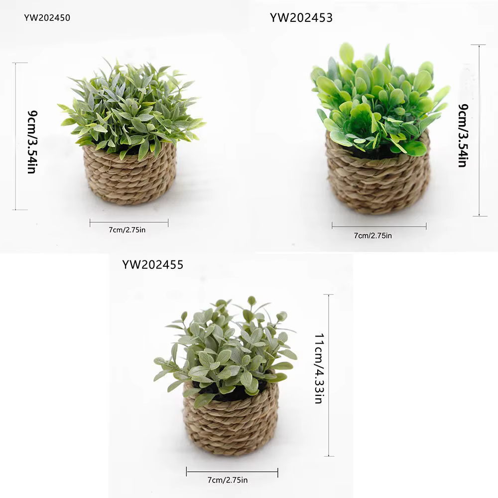 Plante artificielle verte en pot de 11 cm