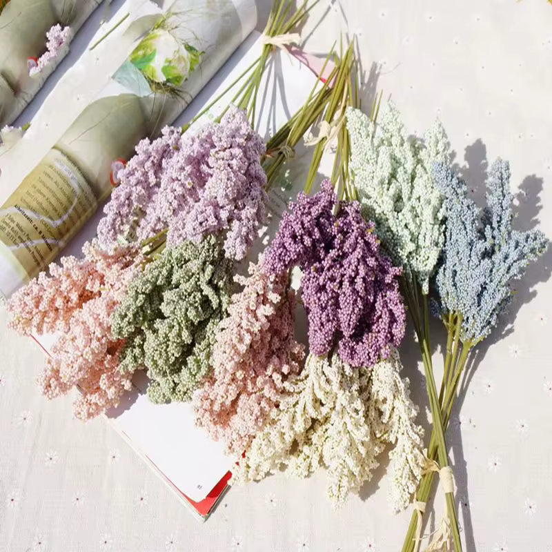 Ensemble de plantes à fleurs artificielles PE lavande