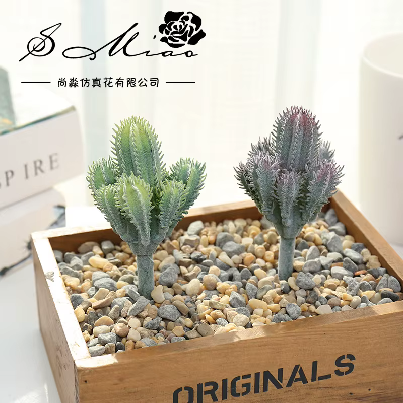 Mini Boule de Plantes Succulentes Artificielles Vertes