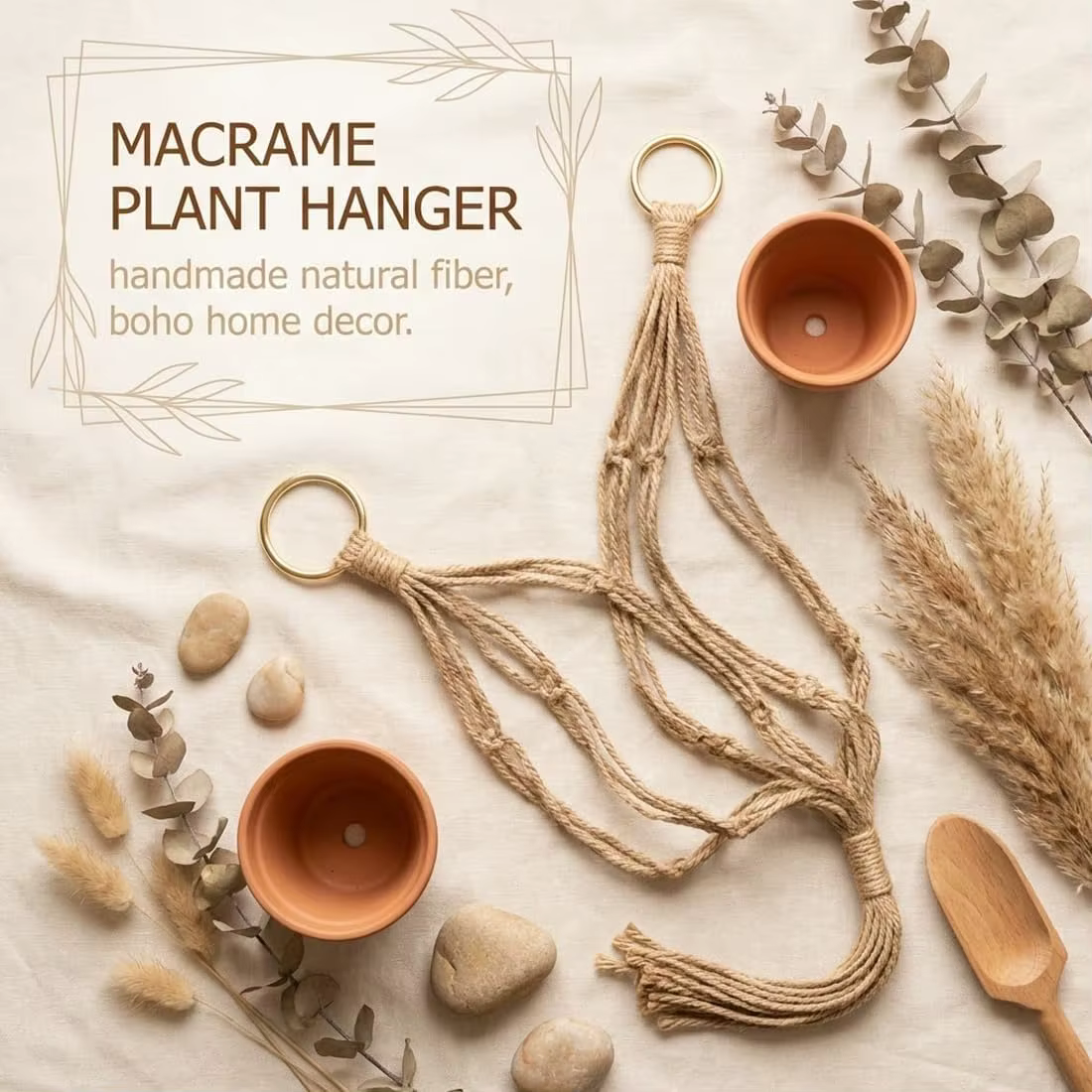 Panier suspendu décoratif pour plantes