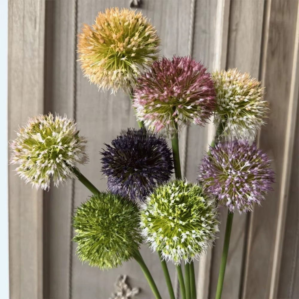 Boules d'oignons artificielles vertes pour décoration florale