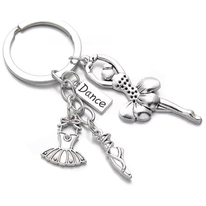 Porte-clés Danseuse de Ballet Élégant en Alliage de Zinc, Accessoire Thème Danse pour Sac à Main, Cadeau pour Enseignants en Danse