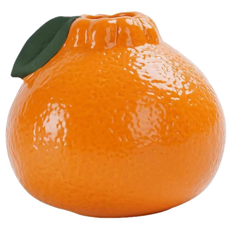 1pc Vase, Vase Orange pour la décoration intérieure