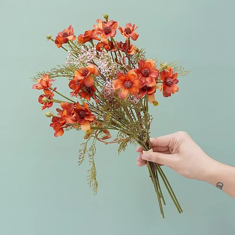 Bouquet de fleurs artificielles vintage