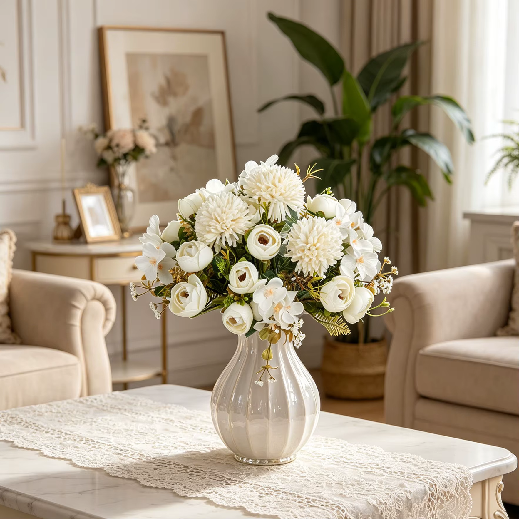 Fleurs Artificielles Bourgeons de Rose Thé Bouquet de Mariée DIY Vase Décoration de Table Maison Guirlande Festive Hortensia en Soie Cadeaux DIY