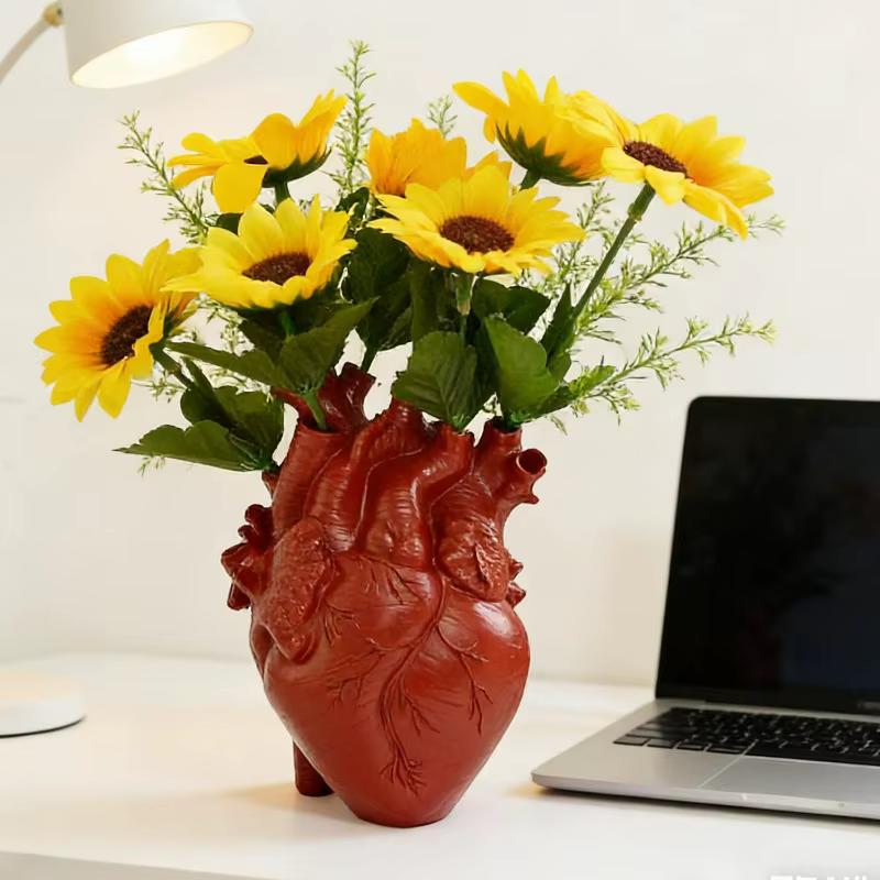 Vase créatif en forme de cœur