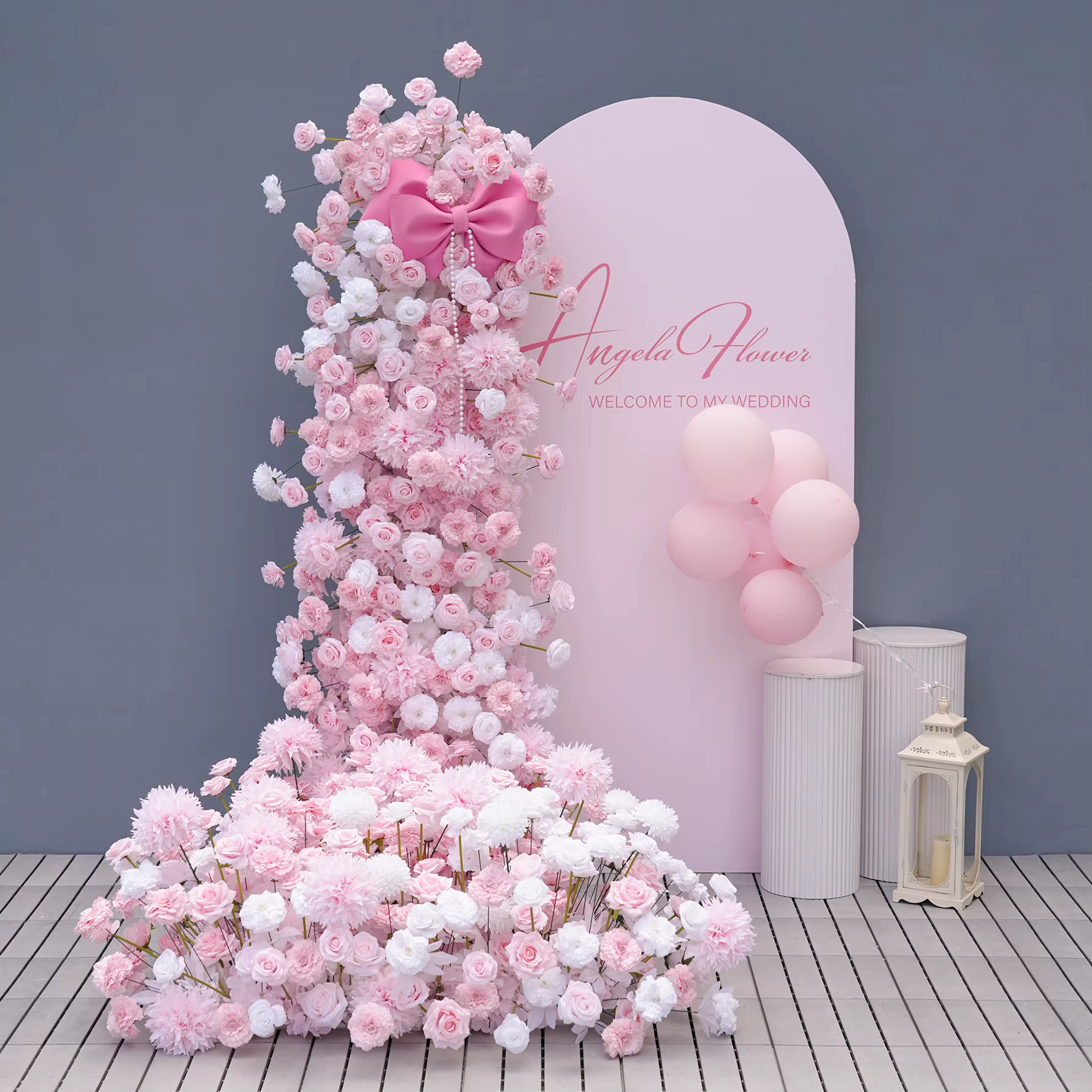 A8986 luxe frais Rose blanc