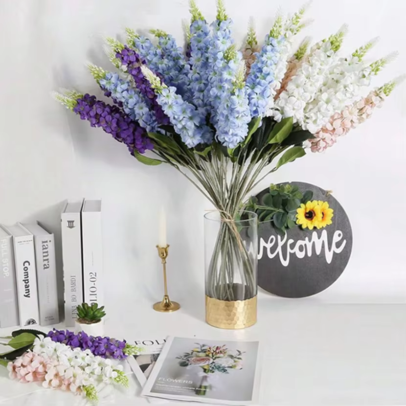 5 pièces fleurs artificielles jacinthe rotin maison salon célébration de mariage extérieur jardin mur boîte-cadeau décor bricolage accessoires