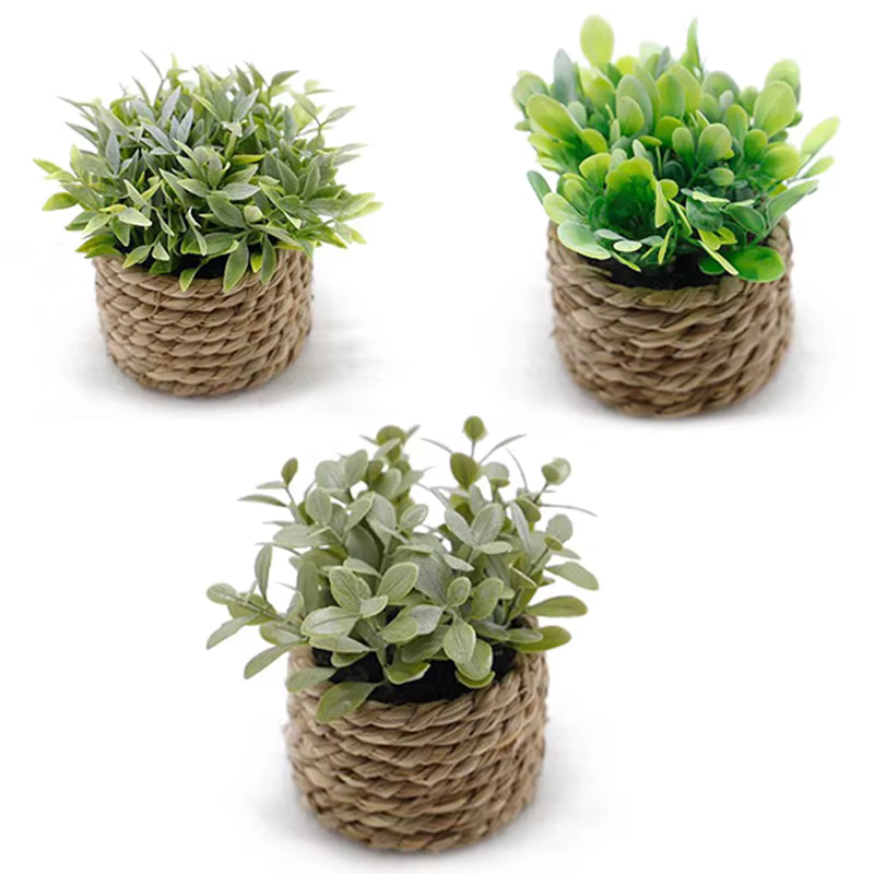 Plante artificielle verte en pot