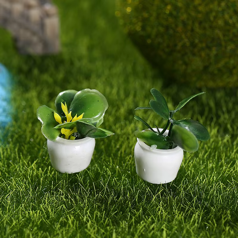 Mini arbre miniature en pot pour maison de poupée