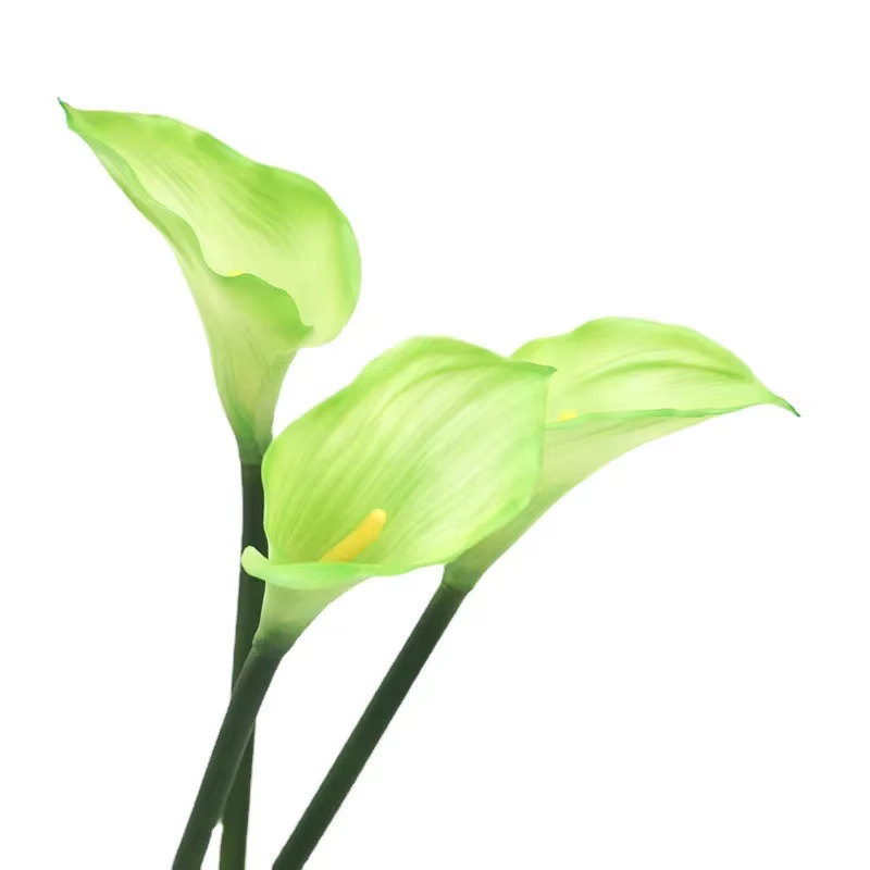 12 pièces Faux Latex Calla Lily fleurs artificielles Bouquet de mariage vraie touche Callas chambre maison décorative fête fleur accessoires