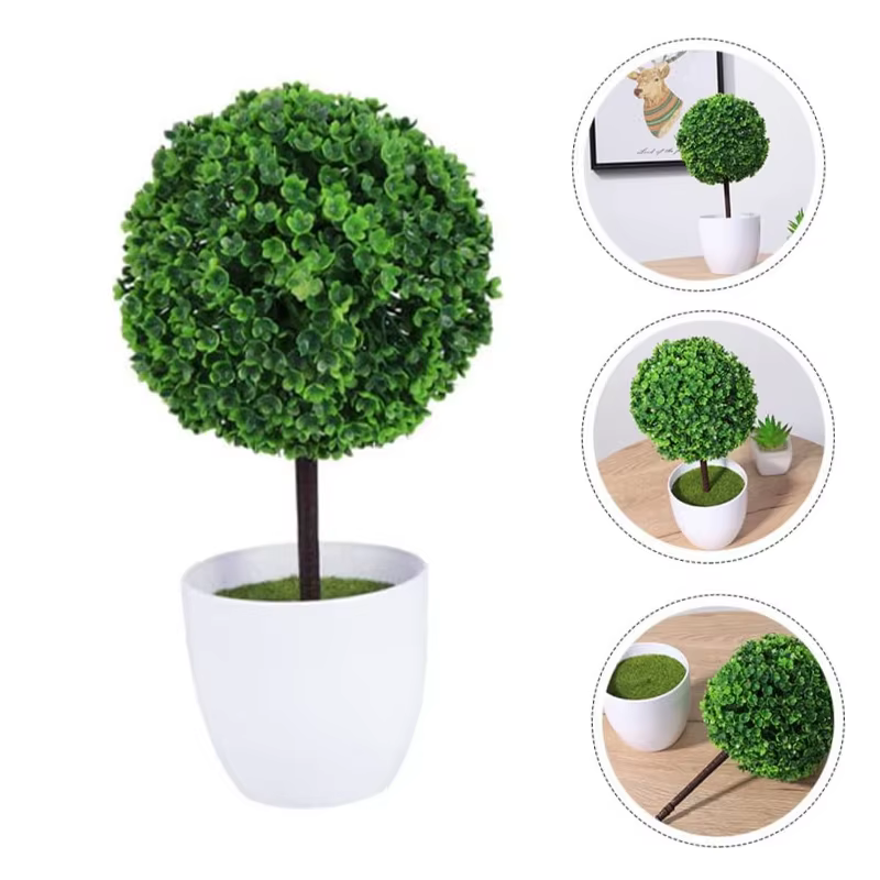 Plantes artificielles en pot