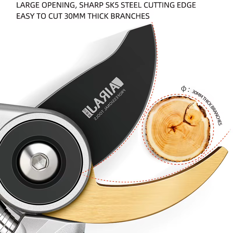 AIRAJPruning Shear Outils de jardin Plantes de jardinage multifonctions Ciseaux permettant d'économiser du travail Sécateurs de branches tranchantes ProtectionHandDurable