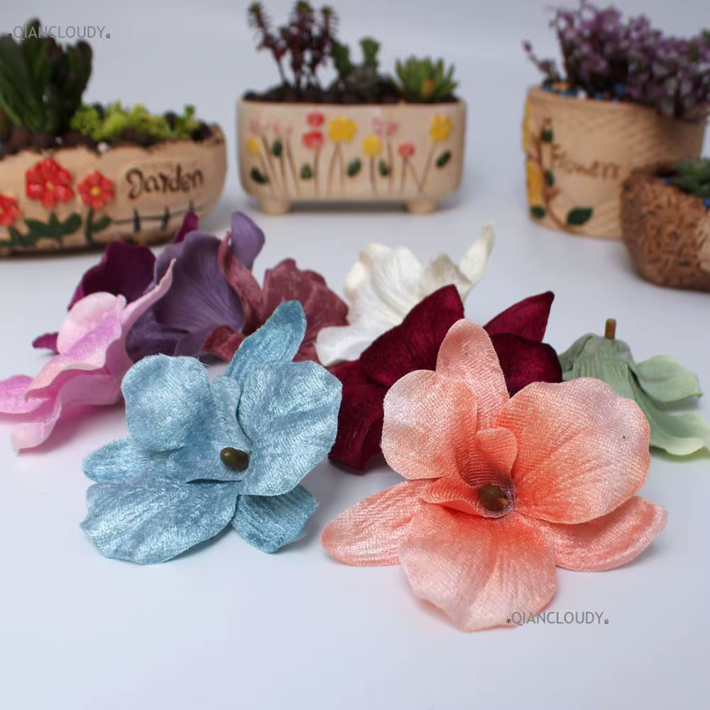 Qiancloud-Orchidée artificielle en velours pour mariage