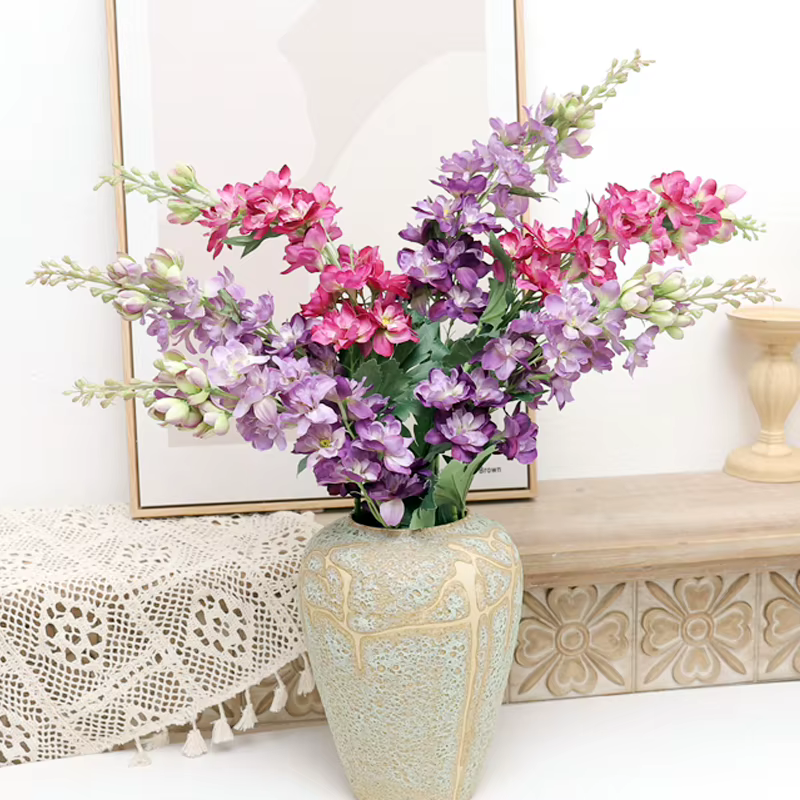 Fleurs artificielles 75CM longue branche Hyacinthus soie Delphinium maison salon Vase Arrangement floral artisanat décoration de mariage