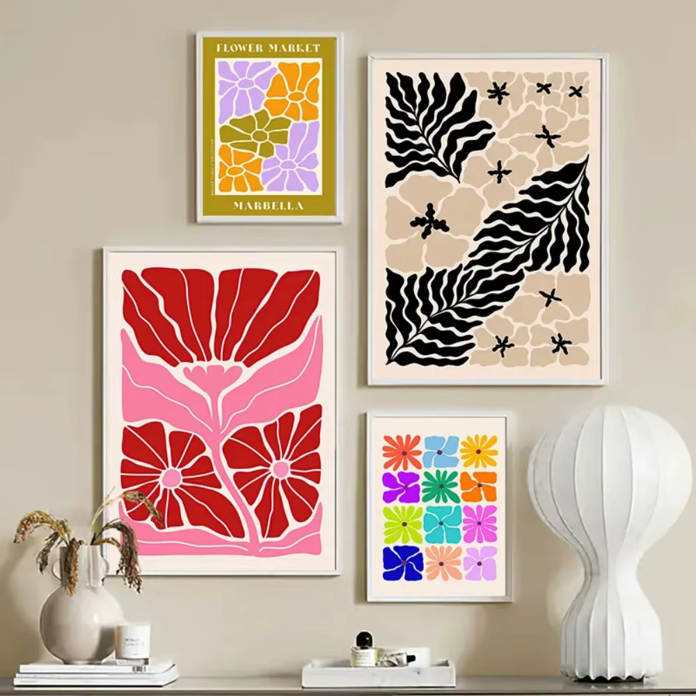 Affiches et impressions abstraites de fleurs